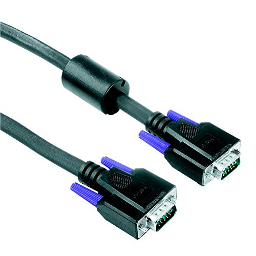 Hama Cavo Monitor Vga Hdd, 15 Pin M/Hdd 15 Pin M, 5 M, Ferrite, Nero