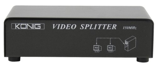 Konig Cmp-Switch91 Splitter, 2 Port, Nero/Antracite