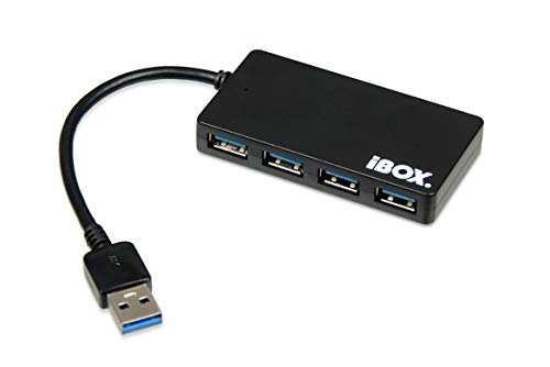 I-Box Hub Usb 3.0 4 Puertos Slim Negro