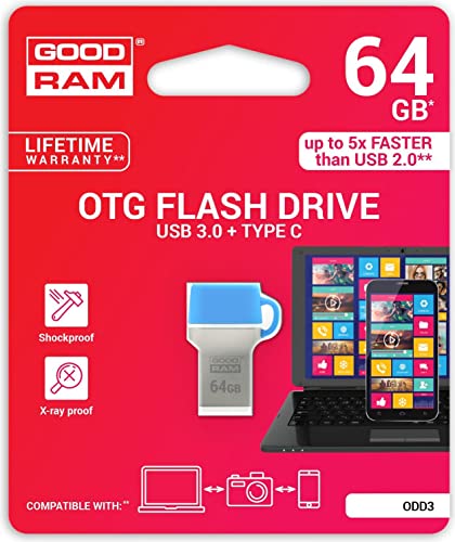 Pen Drive Goodram 64Gb Odd3 Usb 3.0 + Type C
