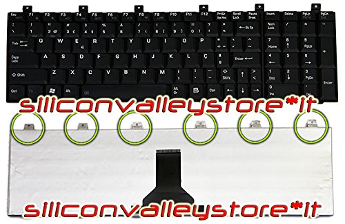 Siliconvalleystore Tastiera Italiana Nera Per Notebook Toshiba Satellite P100-227, P100-240, P100-247, P100-253