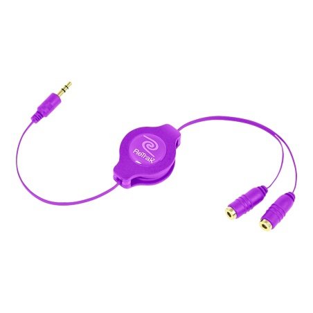 Retrak Eucablesplrl Cavo Audio 0,9 M 3.5Mm 2 X 3.5Mm Porpora