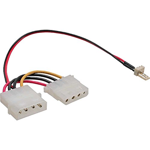 Inline 23441 Cavo Alimentazione Interna Ventole Da 4 Pin Ide/Pata, 5.25" Maschio A 2 Pin Fan Maschio E 4 Pin Ide/Pata, 5.25" Fe, Nero