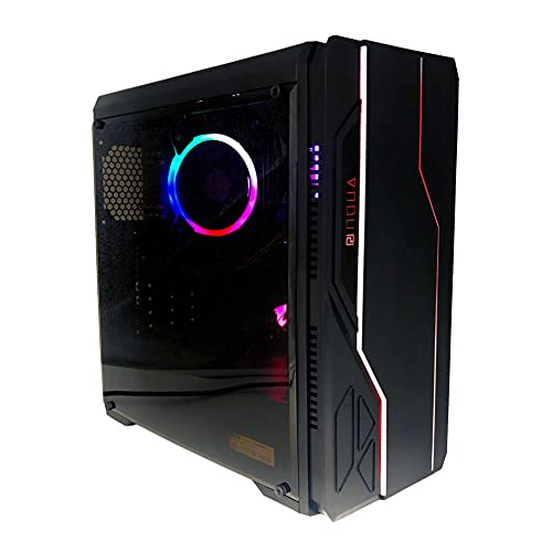 Simpletek Pc Fisso Computer Desktop Tower Gaming Intel Core I5 3470 Quad Core Fino A 3.6 Ghz Grafica Gioco Case Rgb Rx 550 Aero Rx Oc 4Gb Gddr5 (Ram 8