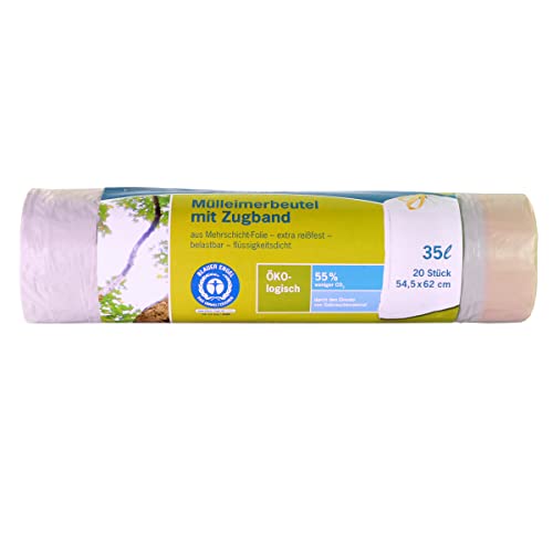 Secolan - 1 X 20 Sacchetti Per La Pulizia Con Fascia Da 35 L Bianco