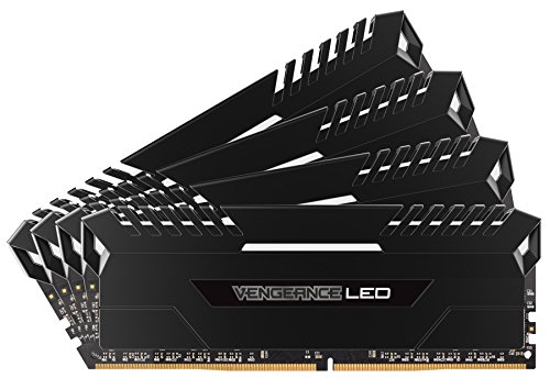 Corsair Vengeance Led Kit Di Memoria Illuminato Led Entusiasta 64 Gb (4X16 Gb), Ddr4 3000 Mhz,C15 Xmp 2.0, Nero Con Illuminazione A Led Bianco