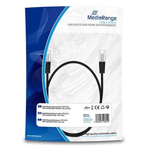 Mediarange 813140 Mrcs119 Cavo Di Rete 1 M Cat6 S/Ftp (S-Stp) Nero - Cavi Di Rete (1 M, Cat6, S/Ftp (S-Stp), Rj-45, Rj-45, Nero)