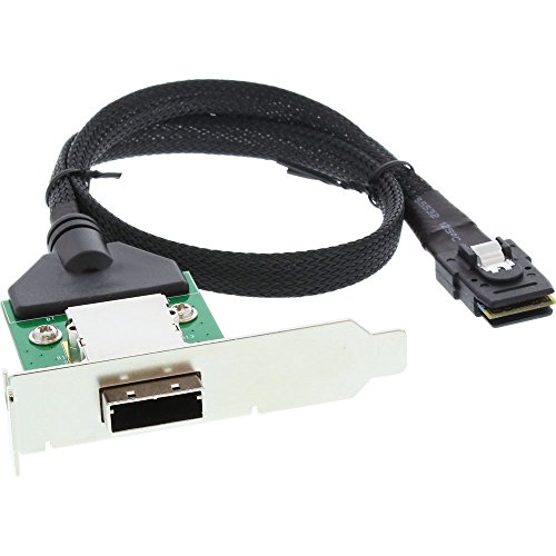 Inline 21920 Adattatore Su Staffa Pci Lo Profile Da 26 Pin Mini Sas, Esterno A 36 Pin Mini Sas, Nero