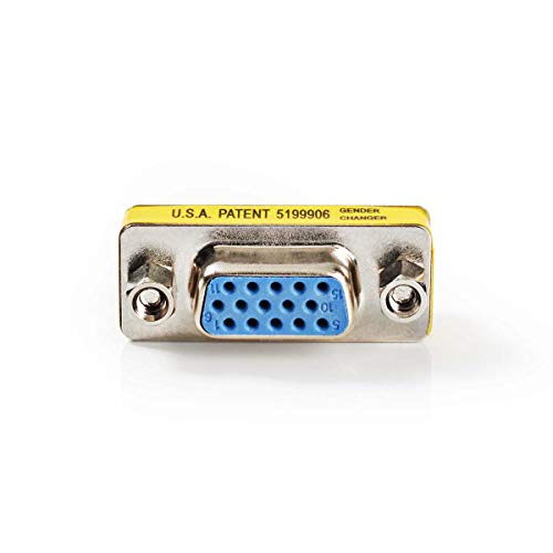 Nedis Adattatore Vga | Vga Femmina 15P | Vga Femmina 15P | Placcato Nickel | Dritta | Numero Di Prodotti Nel Pacco: 25 Pz. | Metallo | Metallo | Polyb