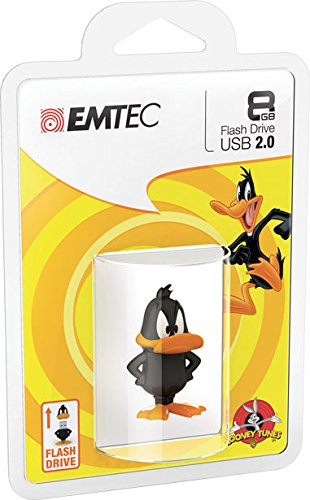 Emtec Looney Tunes Daffy Duck L105 Memoria 8 Gb, Usb 2.0, Nero