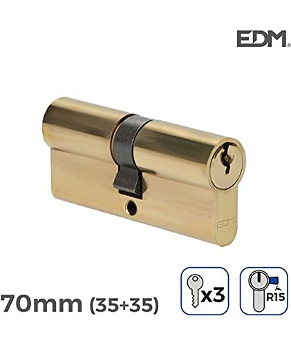 Edm 85164 Bombin Ottone Leva Lunga R15 Con 3 Chiavi A Serretta Incluse, Multicolore, 70 Mm