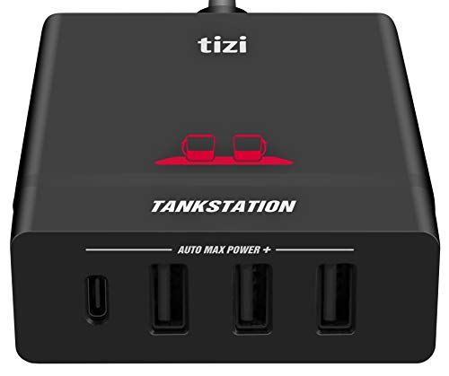 Equinux New Tizi Tankstation Usb-C + 3 Usb-A (75W) With Up To 60W Usb-C Pd - 4 Port Charger With Power Delivery. 1 Usb-C Port And 3 Usb-A Ports. Compa