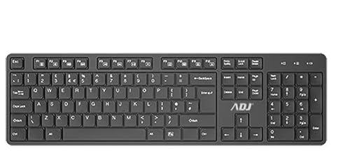 Adj Tastiera Wireless Silent Key Bk 103 Tasti Ultra Slim Plug&Play