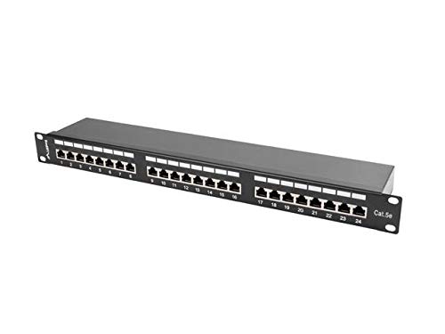 Lanberg Patch Panel 24 Port 1U, Cat. 5E, Shielded, Black