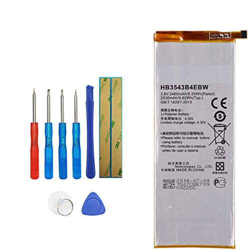 Vvsialeek Hb3543B4Ebw Batteria Di Ricambio Compatibile Per Huawei Ascend P7 L09 L00 L10 L05 L11 Con Toolkit