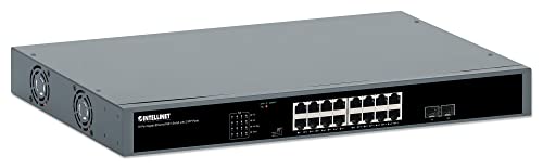 Intellinet 561983 Gigabit Ethernet Switch Poe+ 16 Porte Con 2 Porte Sfp Nero