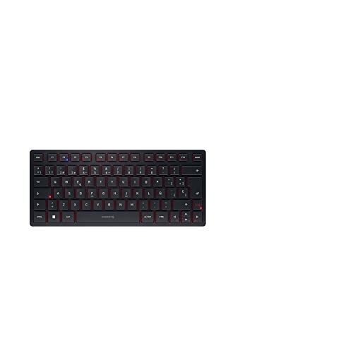 Cherry Kw 9200 Mini, Tastiera Multidispositivo Compatta Per Un Massimo Di 4 Dispositivi, Layout Spagnolo (Qwerty), Connessione Via Bluetooth®, Radio O