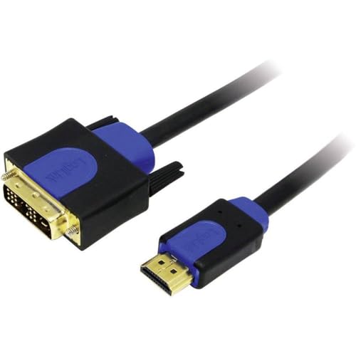Logilink Chb3105 Adaptador De Cable De Vídeo 5 M Hdmi Dvi-D Negro, Azul