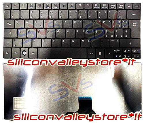 Siliconvalleystore Tastiera Italiana Per Notebook Keyboard Acer Aspire One A0751H-52Bw Za3 Nera