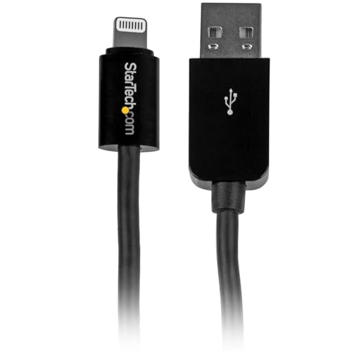 Startech.Com Cavo Da Usb A Lightning Da 3M, Cavo Di Ricarica Lungo Da Lightning A Usb Tipo A, Certificato Apple Mfi, Nero (Usblt3Mb)