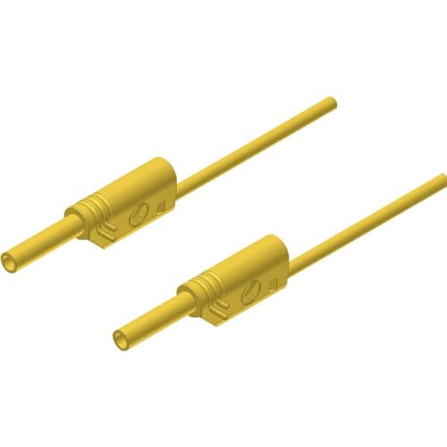 Sks-Hirschmann Cavo Di Misura Di Sicurezza Mvl S 200/1 Au [Banana Maschio 2 Mm - Banana Maschio 2 Mm] 2.00 M Giallo 1 Pz(I)