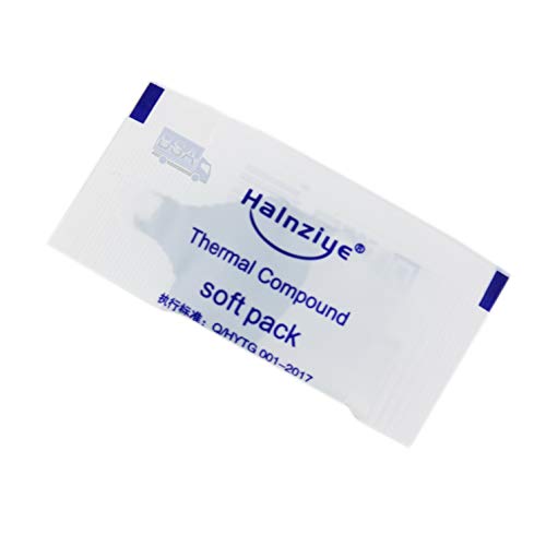 Halnziye 50 Pcs Pasta Termica Soft Pack 0,5G Hy510 Grigio > 1,93 W/M-K Range Temperatura -30 +280 °C Contenuto Totale 25G Grasso Termico Thermal Paste