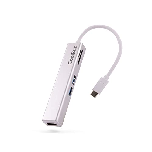 Coolbox Docking Station Usb C Hub 5 In 1 Minidock Lite: Hdmi, 2 X Usb3.0, Microsd E Sd Compatibile Con Apple Macbook Pro Air, Chromebook E Ultrabooks