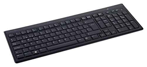 Kensington Tastiera Advancefit Wireless Black Es Slim Type Wireless, W125828767 (Black Es Slim Type Wireless Keyboard, Full Size (100%), Rf Wireless,