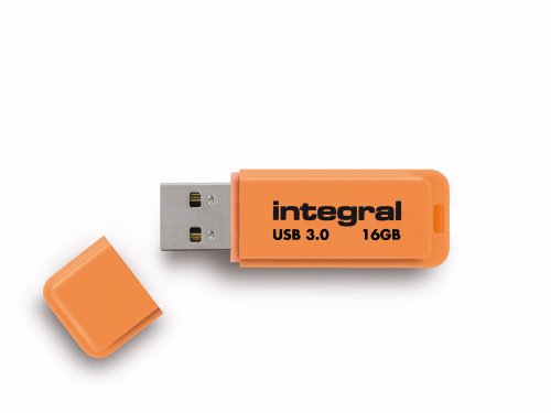 Integral Neon Usb3.0 16Gb 16Gb Usb 3.0 (3.1 Gen 1) Usb Type-A Connector Orange Usb Flash Drive - Usb Flash Drives (16 Gb, Usb 3.0 (3.1 Gen 1), Usb Typ