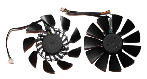 Power4Laptops Ventola Di Ricambio Per Scheda Grafica (Coppia) Compatibile Con Asus R9 290X