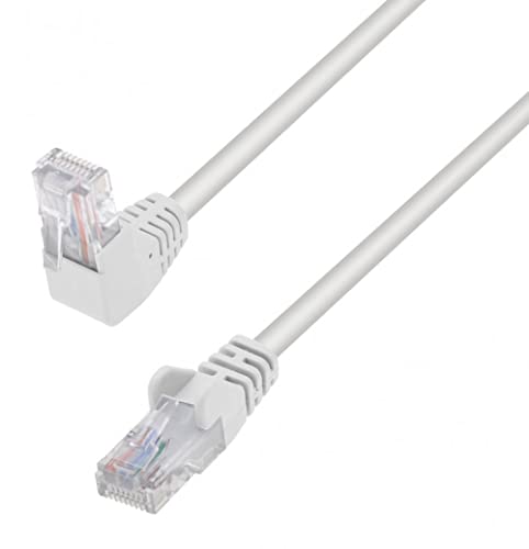 Techly Professional 363166 Cavo Di Rete Patch Connettore Angolato 90° Cca Cat. 5E Utp 2M Bianco Bianco