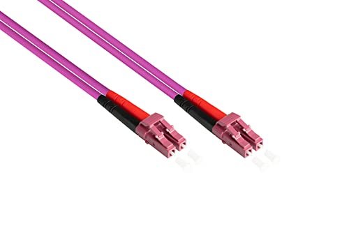 Good Connections® - Cavo Patch In Fibra Ottica Duplex Om4 (Multimodale, 50/125) Lc/Lc, 5 M