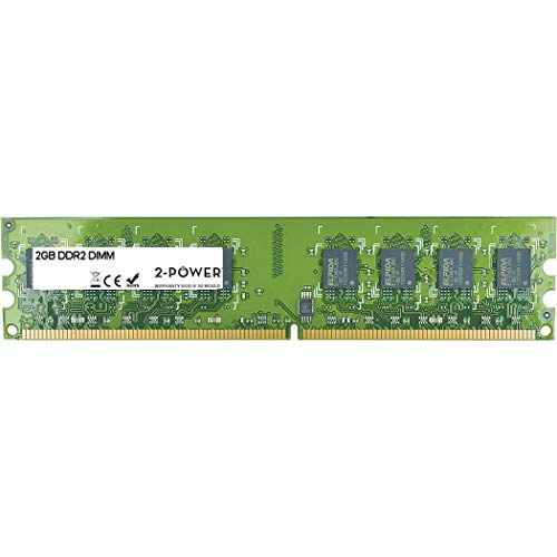 2-Power Mem1302A - Memoria Ram Ddr2 Da 2 Gb, 800 Mhz, 2 Gb, 1 X 2 Gb, Ddr2, 800 Mhz, 240 Pin, Colore: Verde