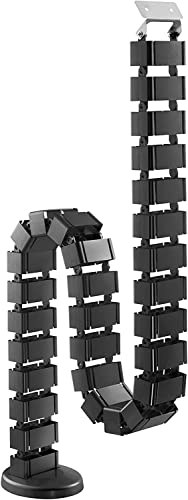 Techly 102888 Guaina Raccoglicavi Flessibile Vertebra Passacavi Lunghezza 1300 Mm Nero Nero