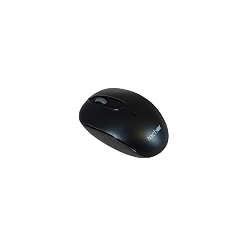 Techair - Mouse Wireless Nero Con Pulsante Silenzioso