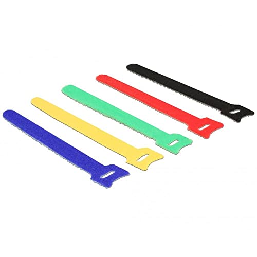 Delock 18634 Fascetta Nylon Nero, Blu, Verde, Rosso, Giallo 10 Pezzo(I)