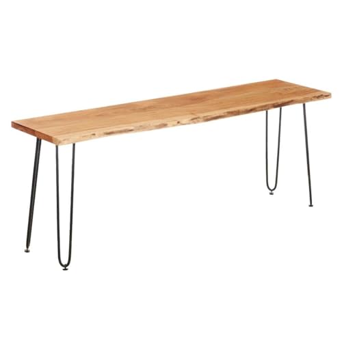 Gift Decor Tavolo Tv Live Edge 140 X 37 X 52 Cm Marrone Nero Legno Di Acacia
