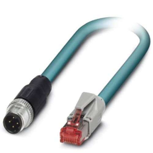 Phoenix 1403498 Cavo Seriale Blu 1 M Rj-45 M-12 - Cavi Seriali (Blu, 1 M, Rj-45, M-12, Male Connector/Male Connector, Poliamide (Pa))