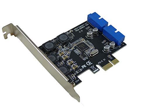 Computer District – Scheda Di Controllo Pci Express (Pcie – Pci-E) A Porte Usb 3.0 – 2 Porte Interne 19 Pin (19 Pin) Usb 3.0 – Chipset Nec Μpd720201 –