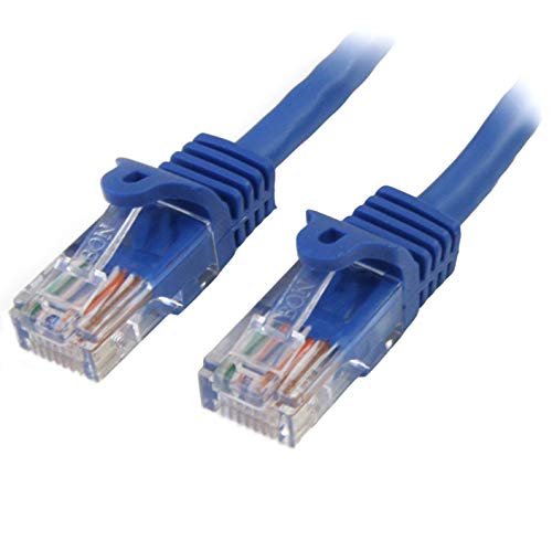 Startech.Com Cavo Di Rete Da 50 Cm Blu Cat5E Ethernet Rj45 Antigroviglio, Cavo Patch Snagless