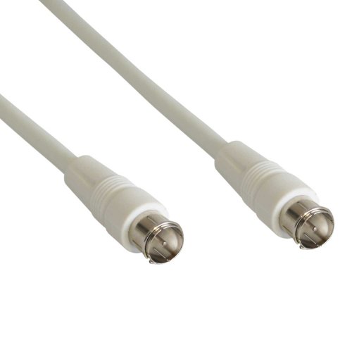 Inline 69302Q 2M F F White Coaxial Cable - Coaxial Cables (F, F, Nickel, Straight, Straight, 2 M)