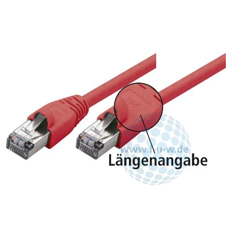 Tecline 71600R - Cavo Dritto In Rame Categoria 5E (0,5), Colore: Rosso