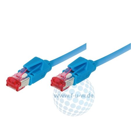 Tecline Patchkabel S/Ftp, Pimf, Cat 6, Blau, 1,5 M
