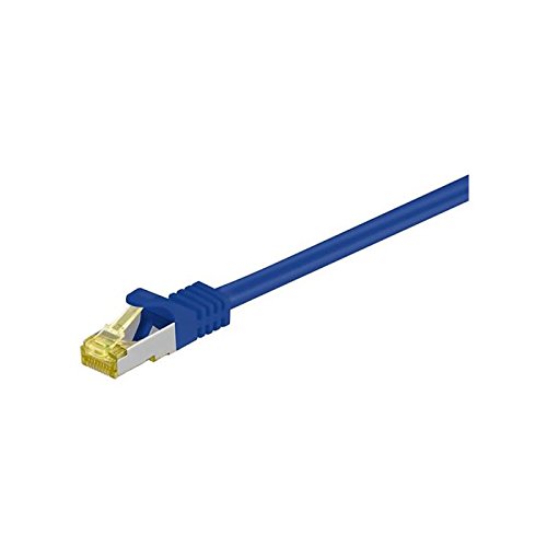 Goobay 91574 Rj45 Cavo Di Collegamento, S/Ftp (Pimf), Con Cat 7 Cavo Bulk, Blu, 0.5M Lunghezza