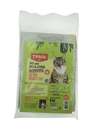 Tyrol | Set Di 5 Borse Per Lettiera | Borse Per Lettiera Per Gatto Fondo Cartonato | Per Lettiera E Case Di Toilette | Super Resistente, Resistente Ag