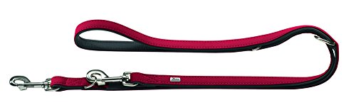 Guinzaglio Da Passeggio Regolabile Softie, 15/200Rosso/Nero, Salilpelle