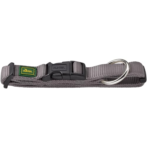 Hunter Collare Vario Plus L/25Grigio, Nylon, Con Antistrappo