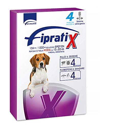 Fipratix Fipratix 134 Mg/1200 Mg Soluzione Spot-On Per Cani Di Taglia Media