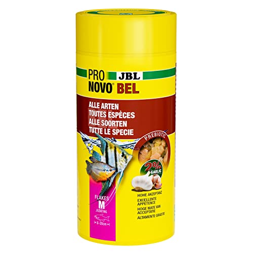 Jbl Pronovo Bel Flakes - Mangime Principale Per Tutti I Pesci D'Acquario Da 8 A 20 Cm, Fiocchi, Taglia M, 1 L