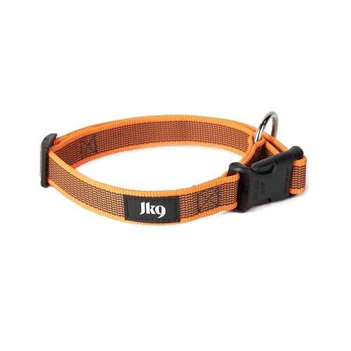 Julius-K9 Collare Color & Gray, 25 Mm (39-65 Cm), Arancio-Grigio
